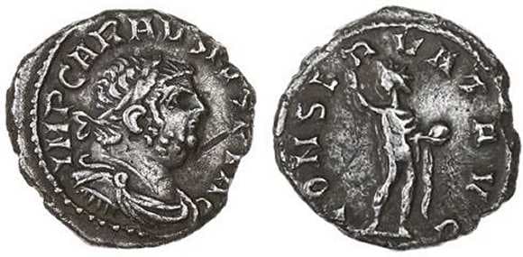 RIC 570 var Carausius, AR denarius, London