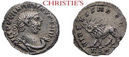 RIC 591 var (3) Carausius, AR denarius, 19