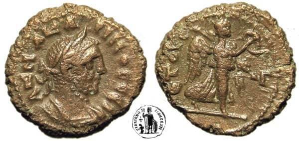 Alexandria Milne 4738 Carinus Potin tetradrachm, Alexandria, Egypt