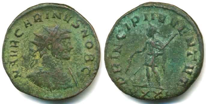 RIC 182, V mule Carinus, AE20 antoninianus
