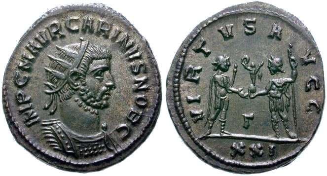 RIC 206, Γ Carinus Billon Antoninianus