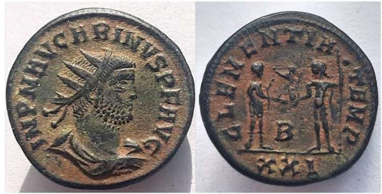 RIC 324, B var Carinus, AE antoninianus, Cyzicus