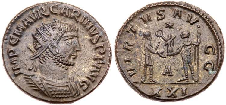 RIC 325, A Carinus, AE Antoninianus, Antioch mint