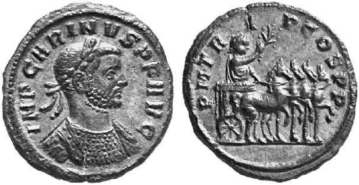 RIC 226E denarius Carinus Billon denarius, AD 283�285