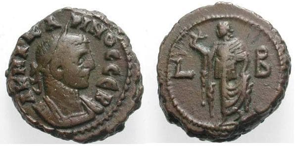 Milne 4701 Carinus AE Tetradrachm of Alexandria