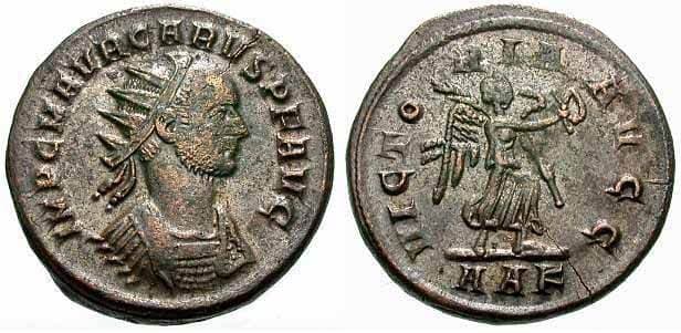 RIC 44 var Carus, AE antoninianus, Rome mint