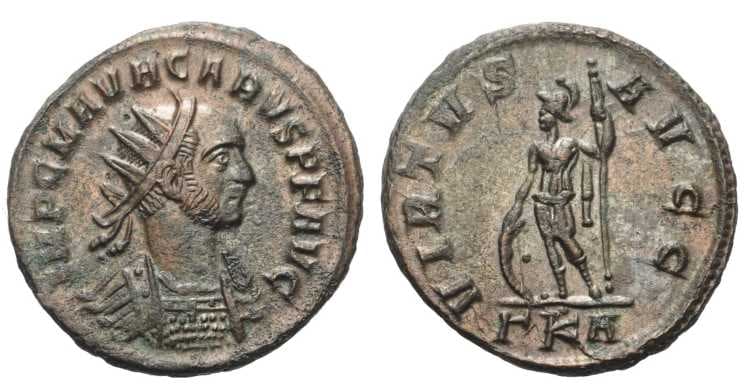 RIC 45 ΓKA Carus, AE antoninianus, Rome
