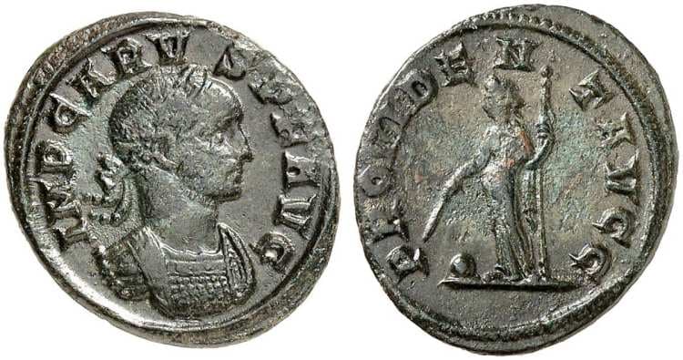 RIC 53 var Carus, AE denarius, Rome, AD 282-283