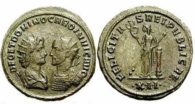 RIC 99 Carus, AE double antoninianus, Siscia mint, 282 AD