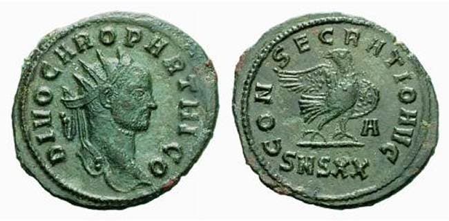 RIC 112 var 2 Carus, posthumous issue, after 283 AD