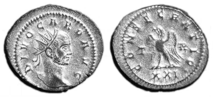 RIC 129 Carus, AR antoninianus, posthumous issue, after AD 284