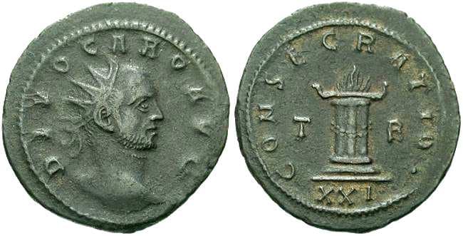 RIC 129 var Divus Carus AE Antoninianus