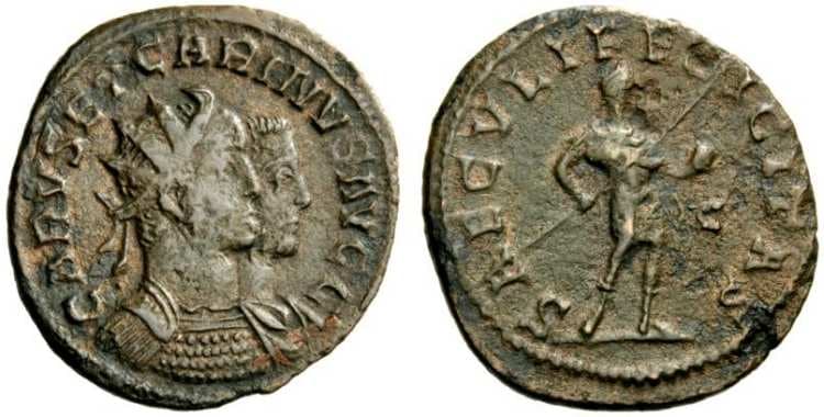 RIC 141 Carus and Carinus, AE antoninianus, Lyons