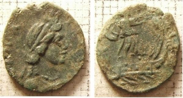 Alexandria Vagi 3393 Alexandria, AE13, Festival of Isis issue, struck under Maximinus II, ca 313 AD
