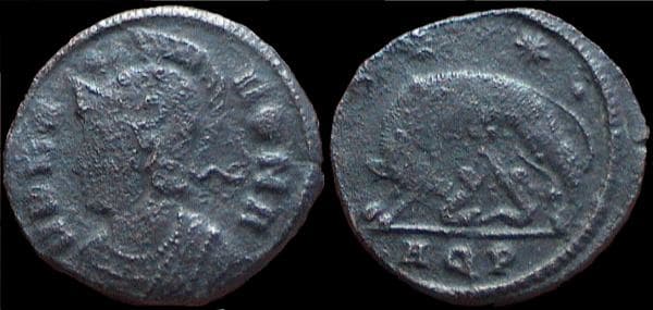 Aquileia RIC VII 128, P City Commemorative, Aquileia, 334-335 AD
