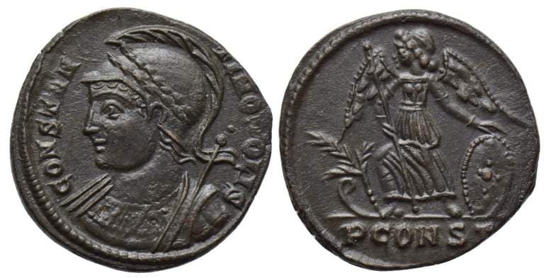 Arles RIC VII 369 Constantinopolis Commemorative AE Follis