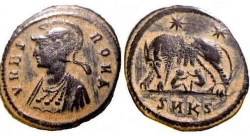 Cyzicus RIC VII 90 Urbs Roma commemorative AE3, time of Constantine I