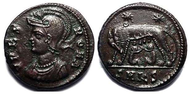 Cyzicus RIC VII 90, O shoulder mark City commemoratives, Cyzicus, AE follis