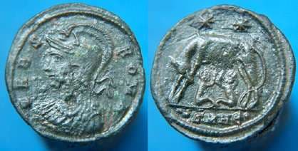 Heraclea RIC VII 124 Urbs Roma commemorative AE3 from reign of Constantine I