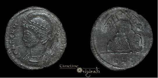 Lyons RIC VII 241, S City Commemorative AE Follis