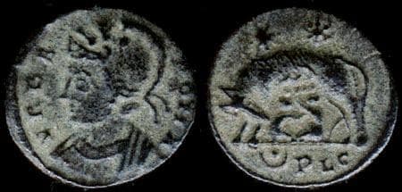 Lyons RIC VII 257 Urbs Roma Commemorative AE3