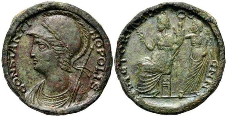Rome RIC VII 383 Contorniate AE Medallion, Rome, struck under Constans, AD 340-347