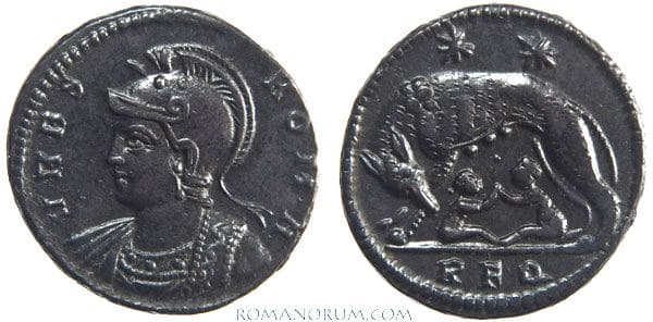 Rome RIC VII 331v City commemorative, Rome, AE3, 2