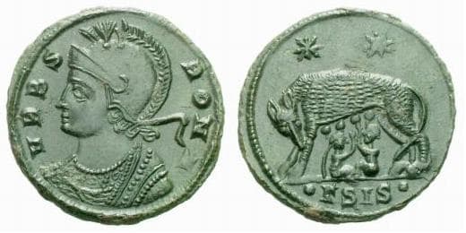 Siscia RIC VII 240,Γ City Commemorative AE Follis
