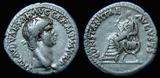 RIC 14 Claudius AR Denarius
