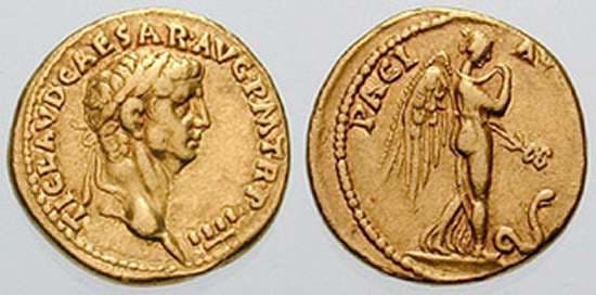 RIC 27 Claudius AV Aureus