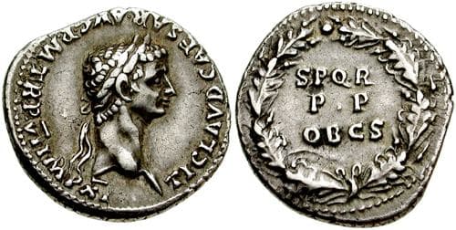 RIC 41 Sear 1848 Claudius AR Denarius