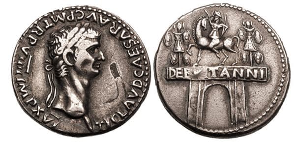 RIC 45v Claudius Denarius