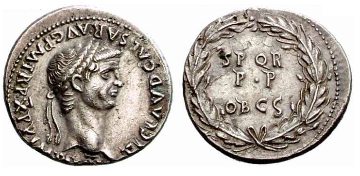 RIC 60 Claudius Caesar Denarius