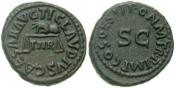 RIC 85 Sear 1864 Claudius AE Quadrans