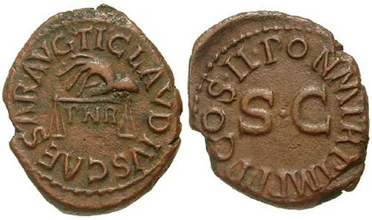 RIC 91 Sear 1866 Claudius AE quadrans