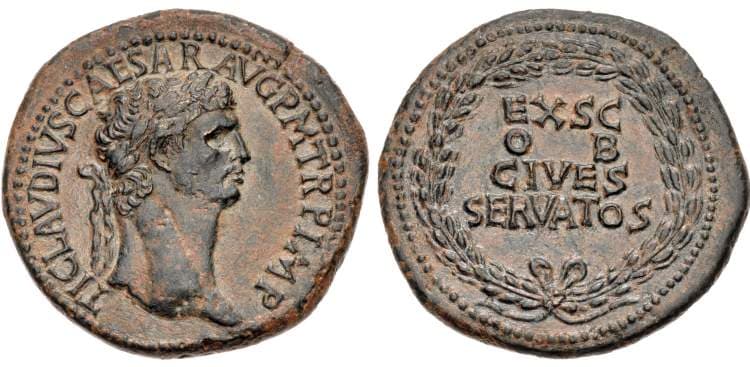 RIC 96 Sear 1849 Claudius AE Sestertius