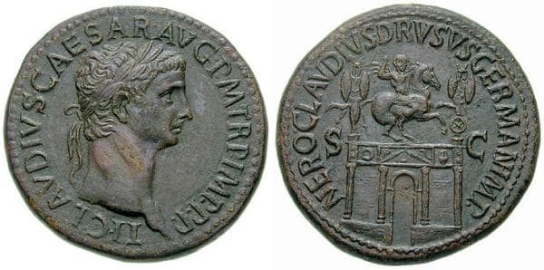 RIC 98 Sear 1851 Claudius AE Sestertius