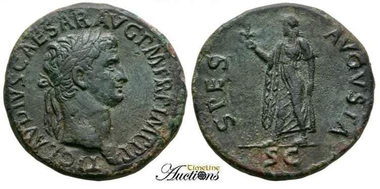 RIC 115 Sear 1854 Claudius AE Sestertius