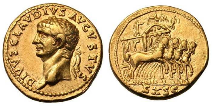 RIC 5[nero] Sear 2052 Divus Claudius Denarius