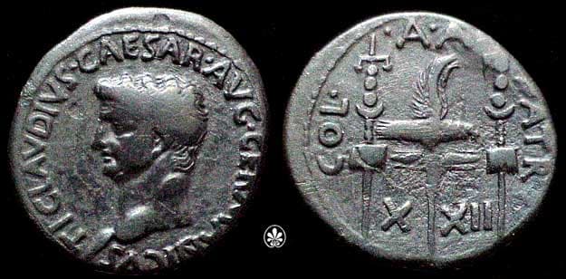 RPC 1256 Claudius AE 25 of Achaea, Patra