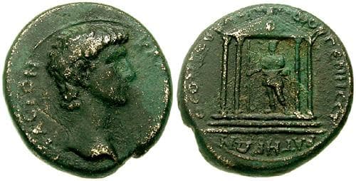 Pergamon RPC 2370cf Claudius AE 18mm of Pergamon, Mysia