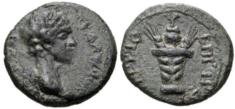 Elaea RPC 2401 Claudius, AE17 of Elaea, Aeolis