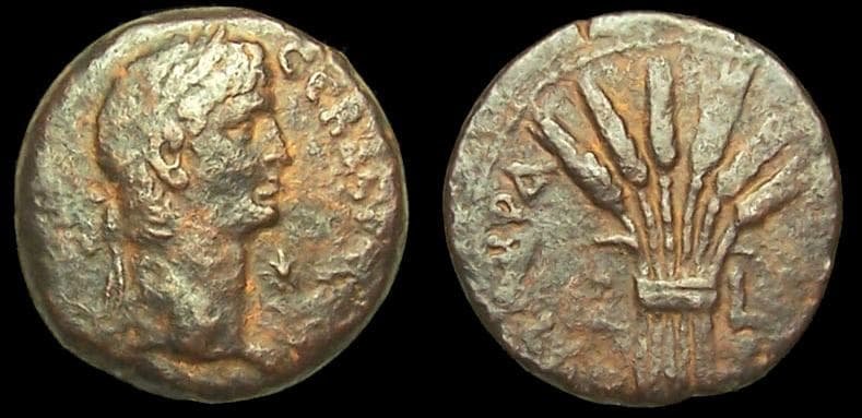 Alexandria RPC 5123 Claudius, AE24 Diobol, Alexandria, Egypt