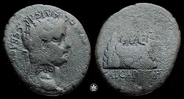 Caesarea Cappadocia Syd 60 Claudius AE 25mm of Caesaria