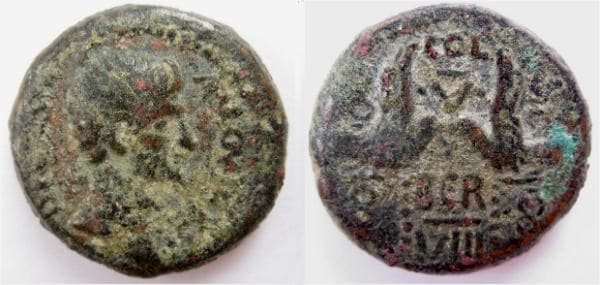 Berytos RPC 4547 Claudius I, AE23 of Berytus, Phoenicia