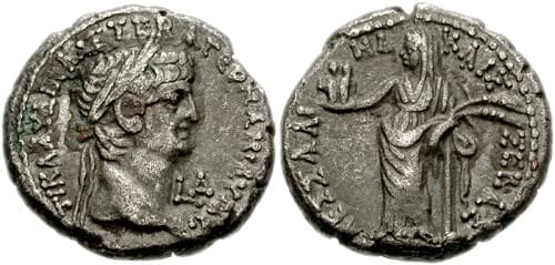 Milne 60 Claudius and Messalina Billon Tetradrachm of Alexandria