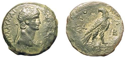 Milne 123a Claudius AE Diobol of Alexandria