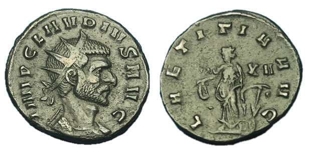 Cunetio 2234 RIC 56 var Claudius II, AE antoninianus