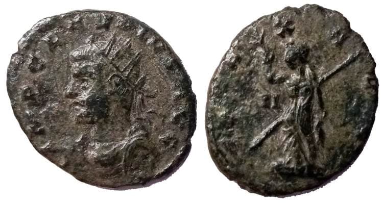 Cunetio 2300 var Claudius II AE antoninianus, Siscia mint