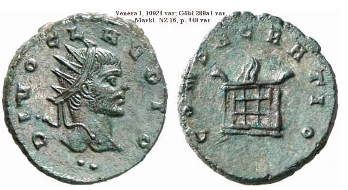 LaVenera 10924 var (1) Claudius II, AE antoninianus, Cyzicus